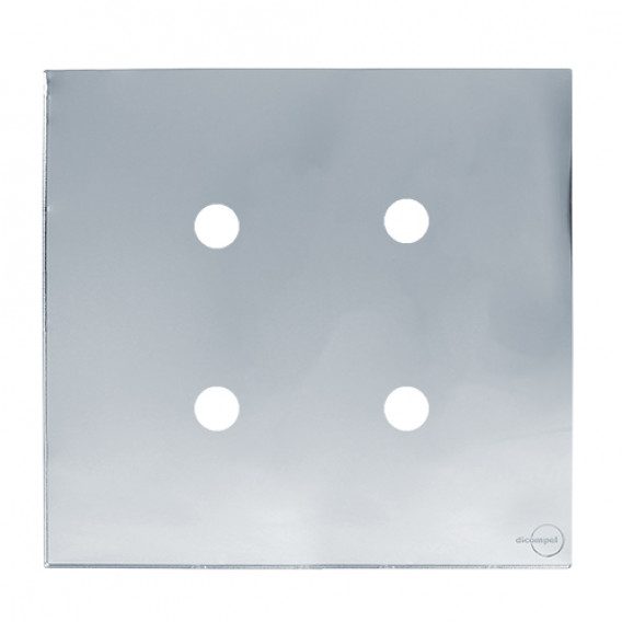 Placa p/ 4 Furos 4x4 - Novara Glass Espelhada Placa p/ 4 Furos 4x4 - Novara Glass Espelhada